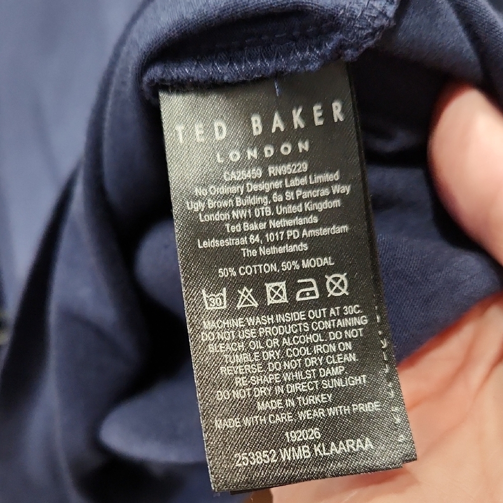 Ted Baker Navy Short Sleeve Tee - Picture 5 of 9